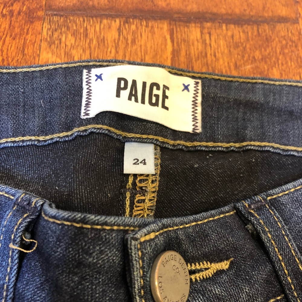 Paige Verdugo Ankle Medium Wash Jeans 24 - Picture 4 of 7